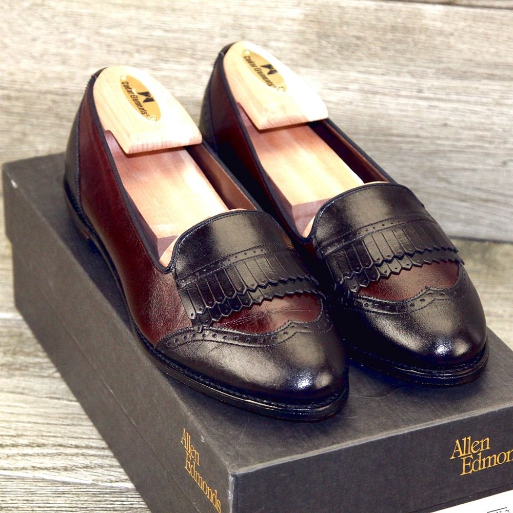 * Nib * $295 Allen Edmonds Radcliffe Women's 8 C Black/Burg *